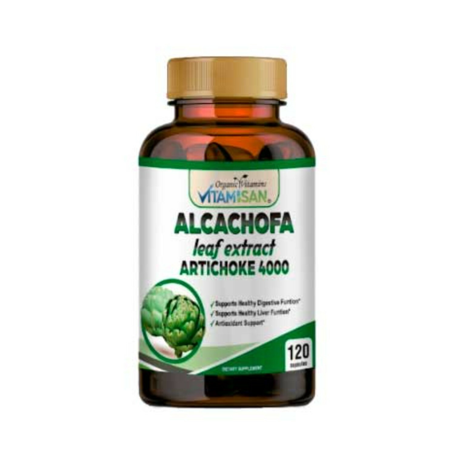 Artichoke 4000 mg Capsules, Leaf Extract, Capsulas Extracto de Hoja Alcachofa
