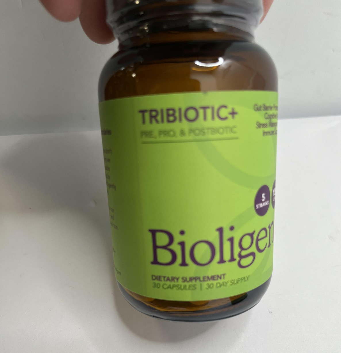 Bioligent 2pk TRIBIOTIC+ 30 Caps Pre Pro Postbiotic Gut Brain Immune Exp 05/27