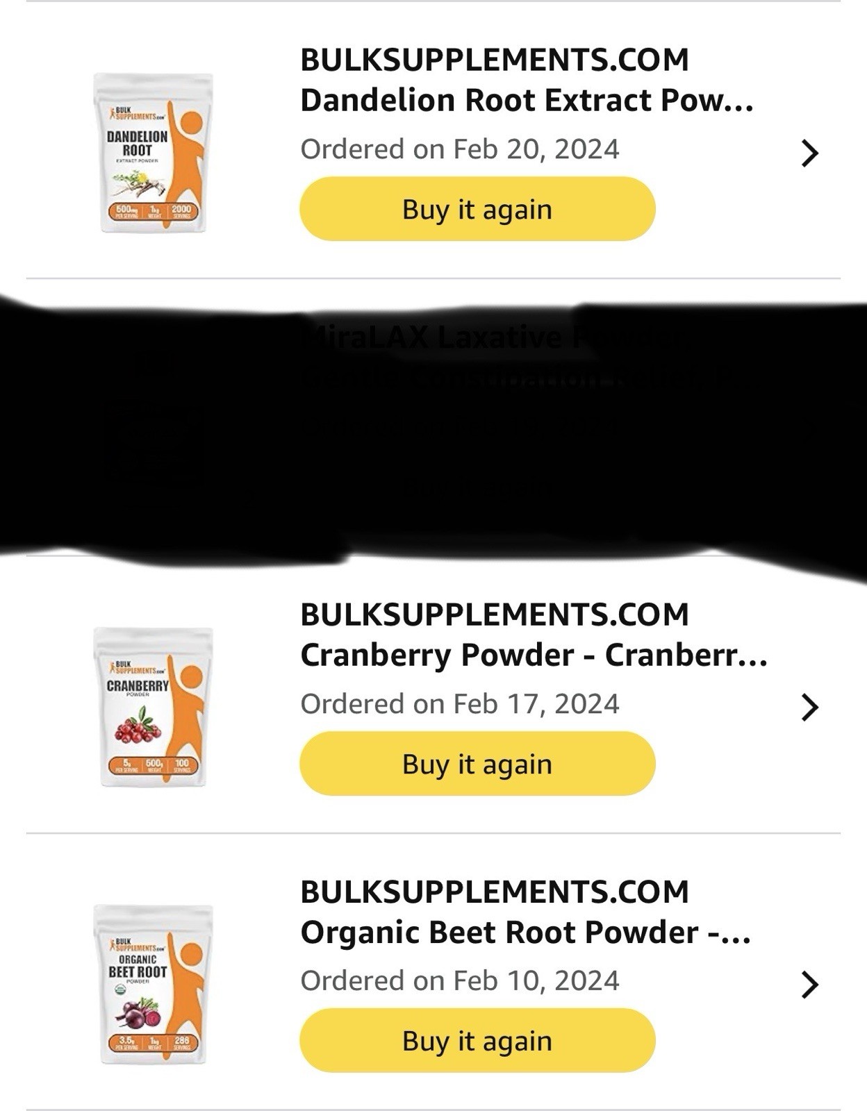 Various Health Powders