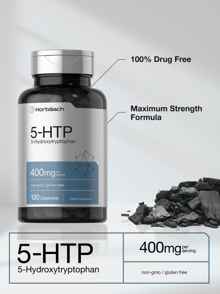 5HTP 400mg | 120 Capsules | Extra Strength | Non-GMO | by Horbaach