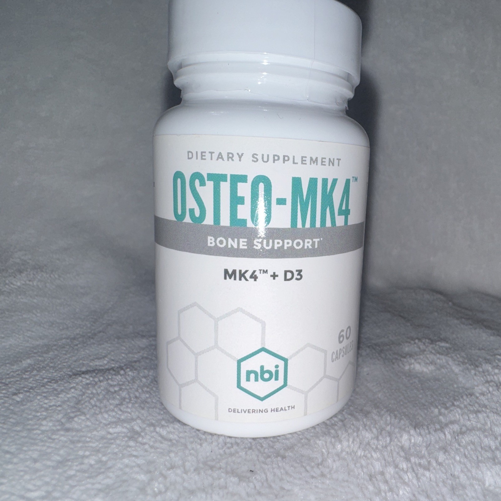 NBI OSTEO-MK4 Bone Support Vitamin K2 MK4 + D3 60 Capsules Exp 01/2027
