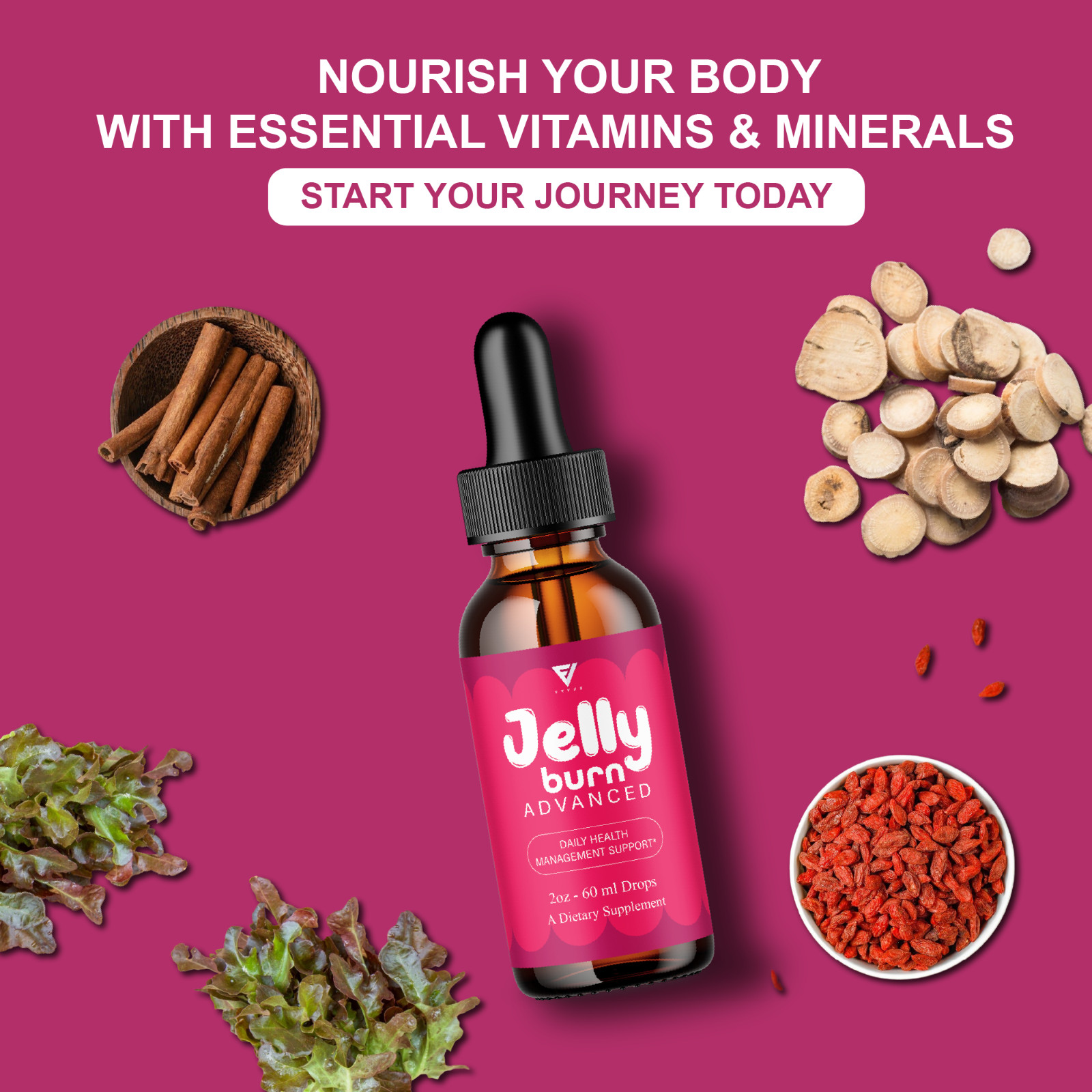 (3 Pack) Jelly Burn Weight Management Drops, JellyBurn Liquid Supplement (6oz)