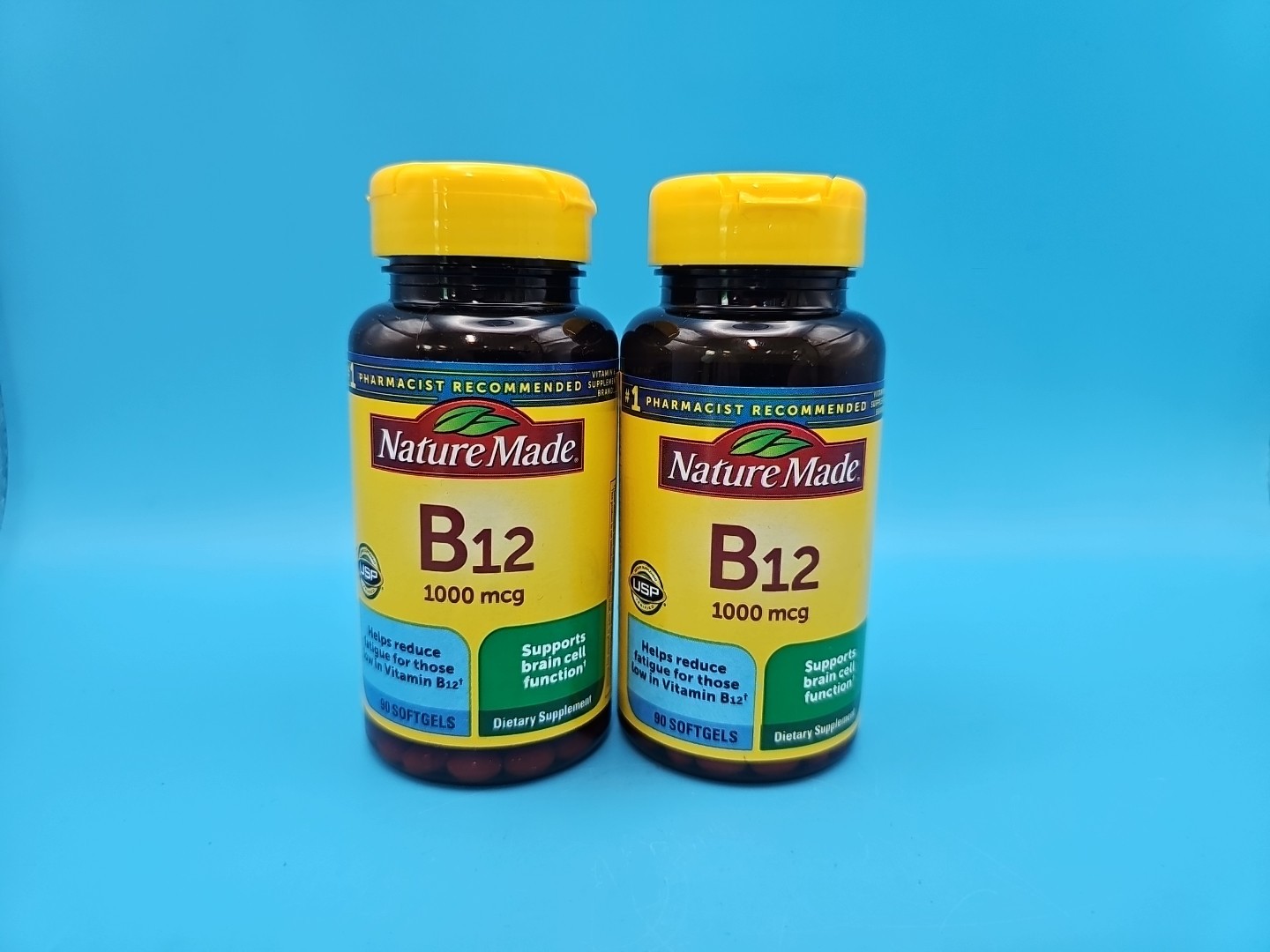 Nature Made Vitamin B12 1000 mcg Dietary Supplement 90 Count Lot 2 EXP May 2027