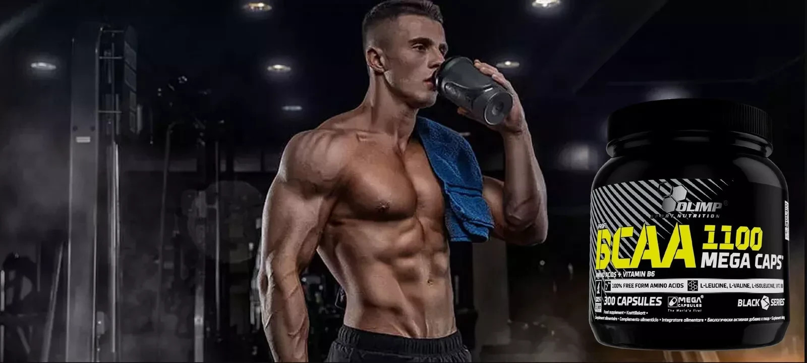BCAA 1100 MEGA CAPS- 300 Capsules – Regeneration Muscle Building BCAA-Amino Acid