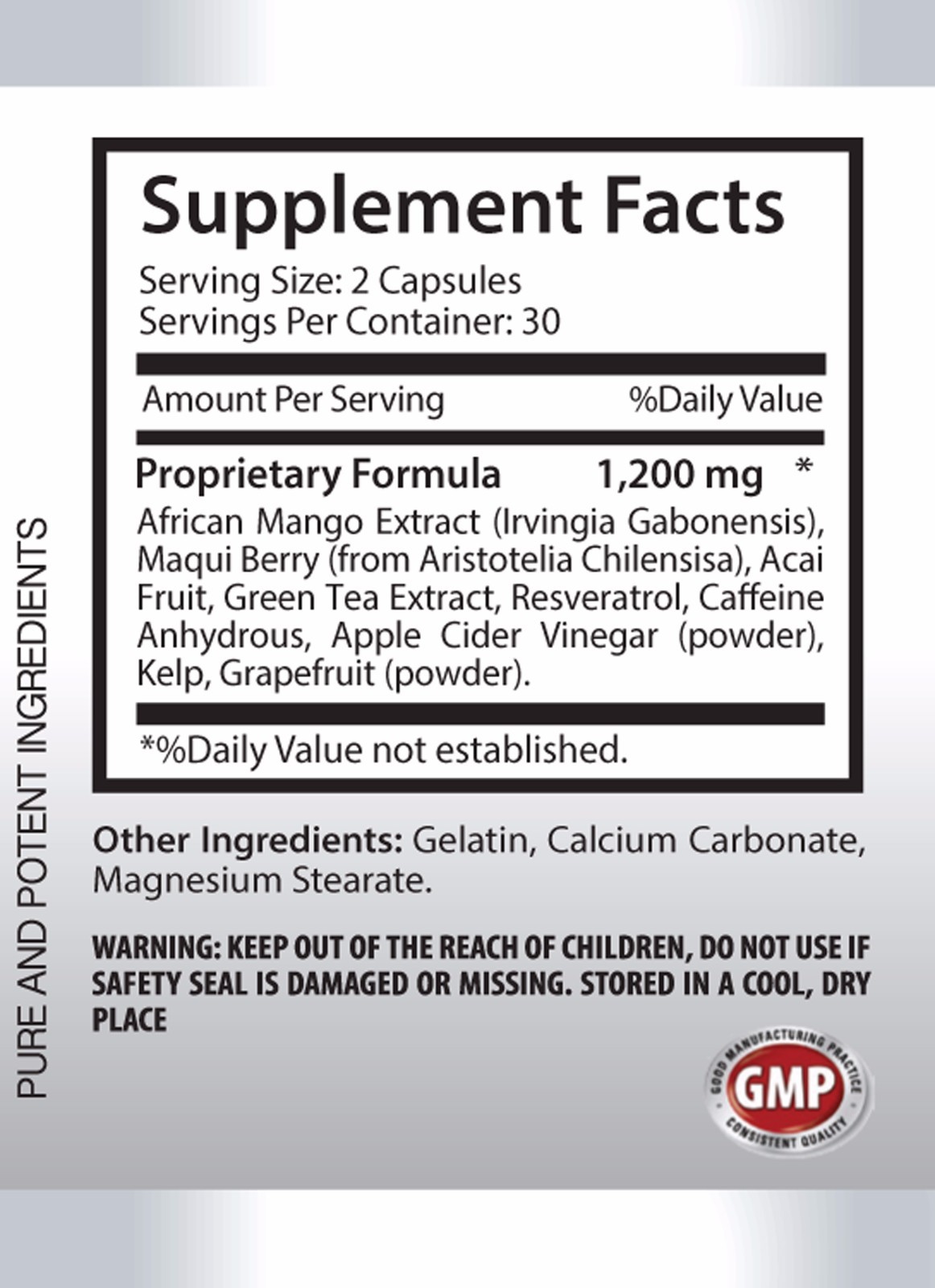 African mango powder- AFRICAN MANGO EXTRACT 1000 FAT BURNER – Cardiovascular 1B