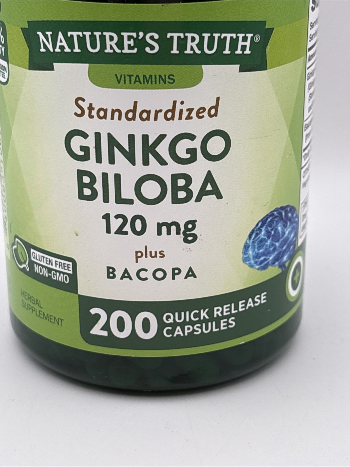 Nature’s Truth Ginkgo Biloba 120mg plus Bacopa 200 Quick Release Capsules -05/27