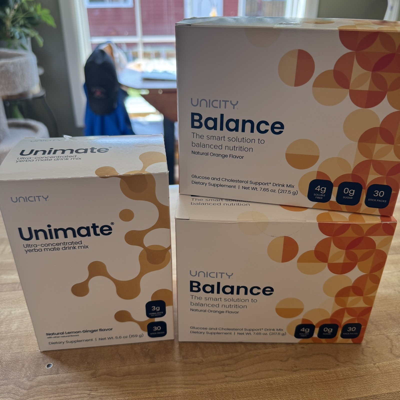Unicity Feel Great Balance Orange + Unimate Lemon + Unimate Lemon Ginger +Extras