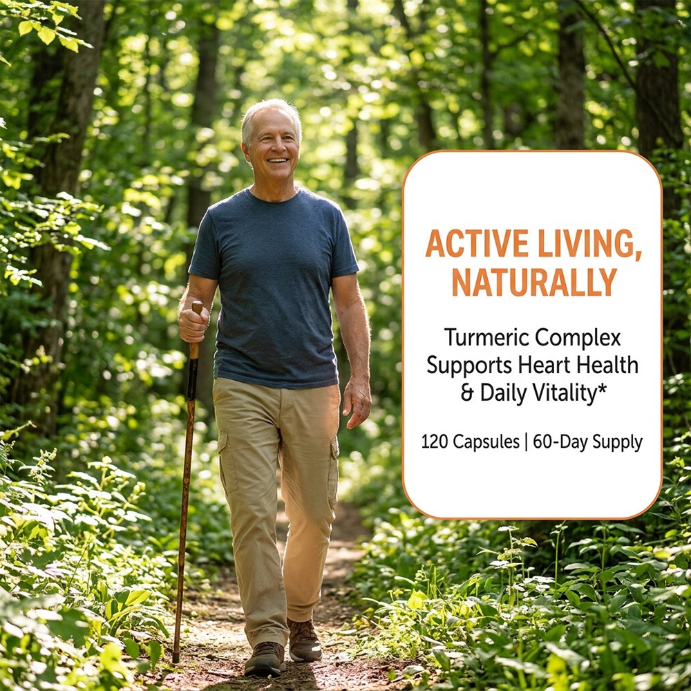 High Absorption Turmeric Capsules with Ginger, Daily Supplement 30/60/120 Caps