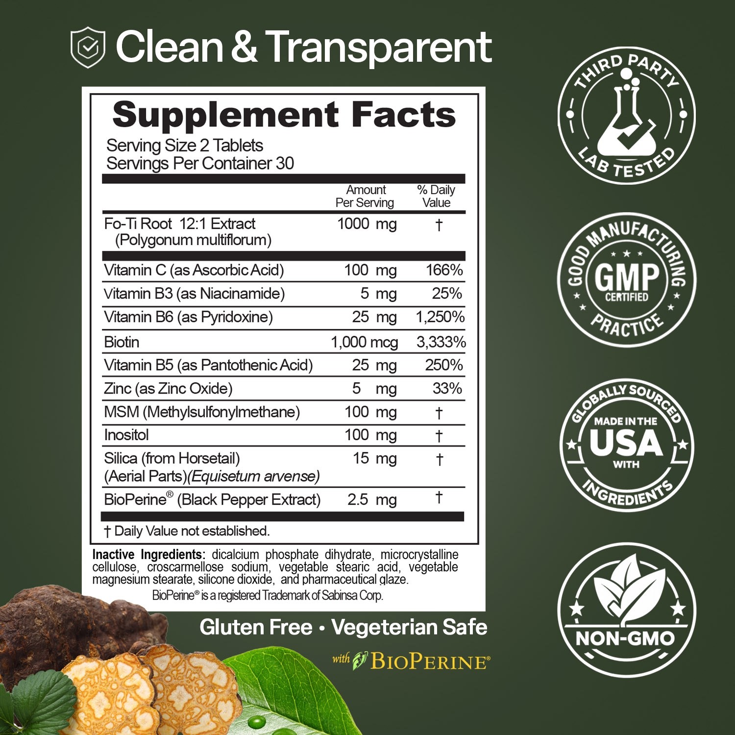 Advanced Shou Wu for Gray Hair – He Shou Wu and 10 more nourishing hair vitamins