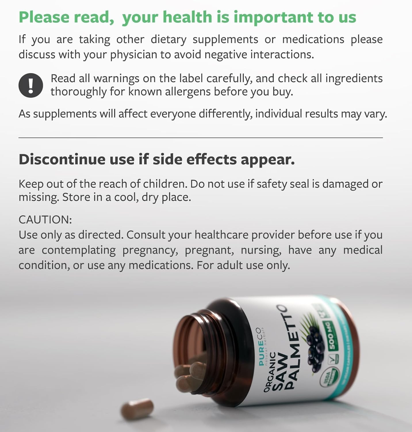 USDA Organic Saw Palmetto Supplement for Men & Women – Organic Saw Palmetto