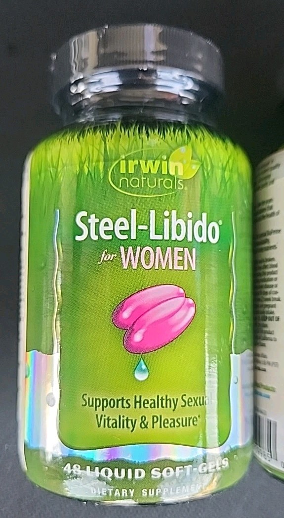 IRWIN STEEL LIBIDO FOR WOMENS 75 SOFTGELS EXP. 01/2026++(LOT OF 2)