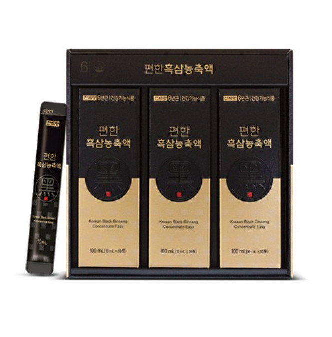 Korean Black Ginseng Concentrate Easy Extract 10ml X 30 Stick Pouches K-Food