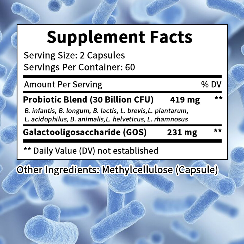 Mood Probiotic Capsules 30 Billion CFU Immunity Digestive Support Mood Health