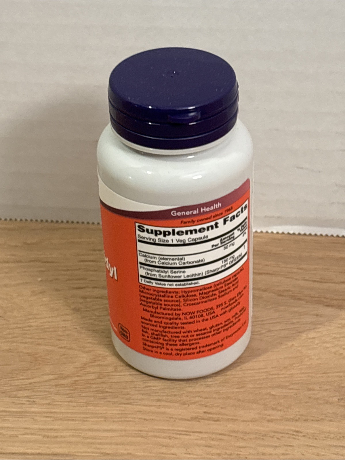NOW FOODS Phosphatidyl Serine Soy-Free 150 mg 60 Veg Capsules