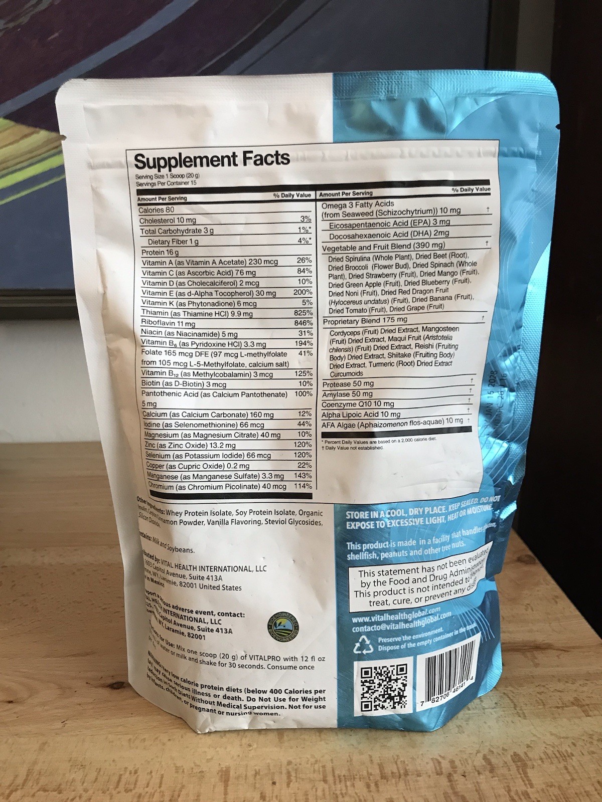 VitalHealth VITALPRO Vanilla Powder Dietary Supplement 10.6 oz Keto 2028 EXP