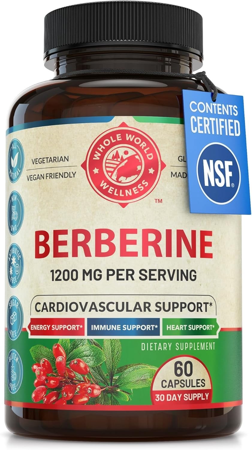 1200mg Berberine Herbal Health Capsules (60 Caps) exp:11/28