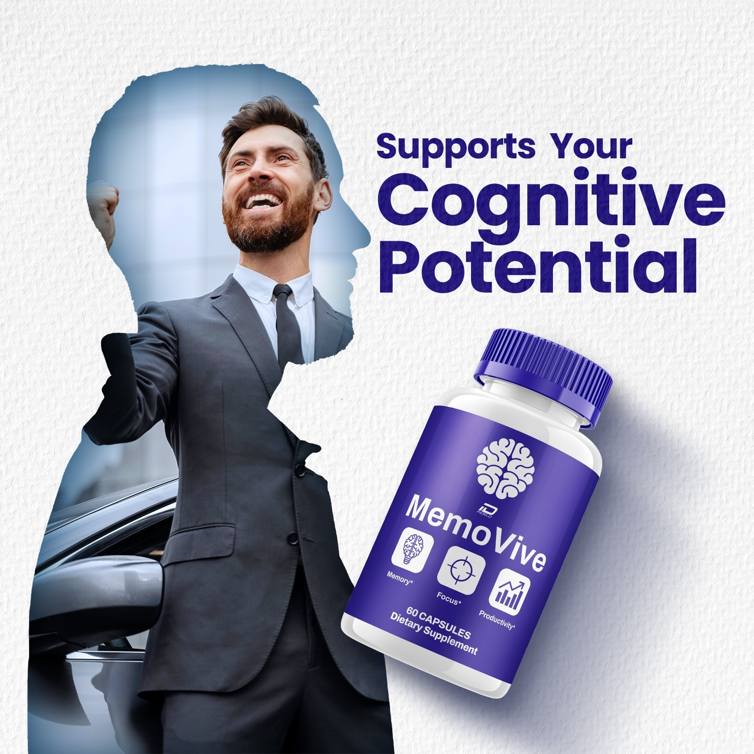 (5 Pack) Memo Vive Supplement Capsules – MemoVive Natural Blend Memory Focus