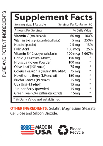 Ultimate Pills – Blood Pressure Complex 690mg – Vitamin B-12 1000 1B