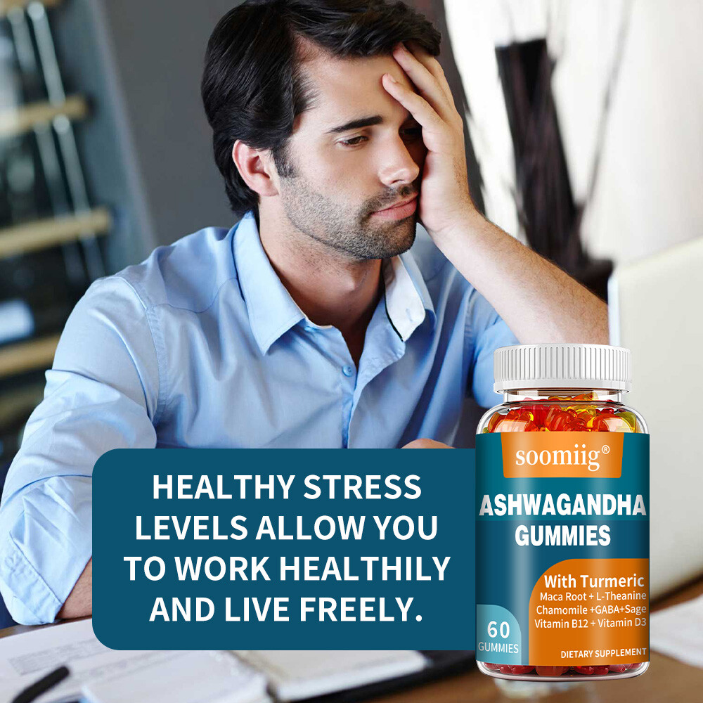 Ashwagandha Gummies – with Turmeric – Sleep Aid, Relieve Stress & Anxiety