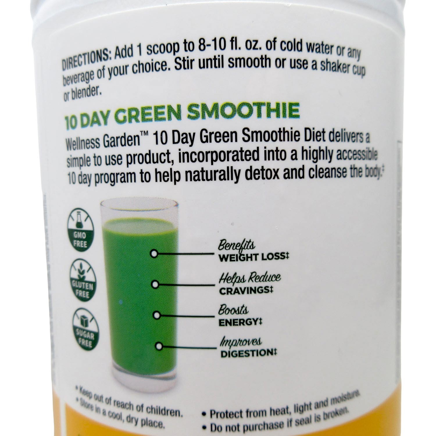 NON GMO Pineapple 10 Day Green Smoothie Powder Drink Mix Wellness Garden