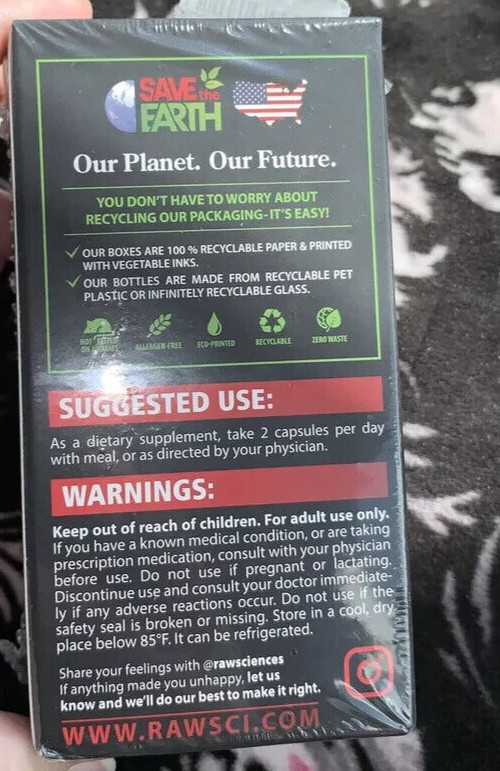 Raw Science Fadogia Agrestis Workout Support Enhanced Boost NEW Sealed Vegan