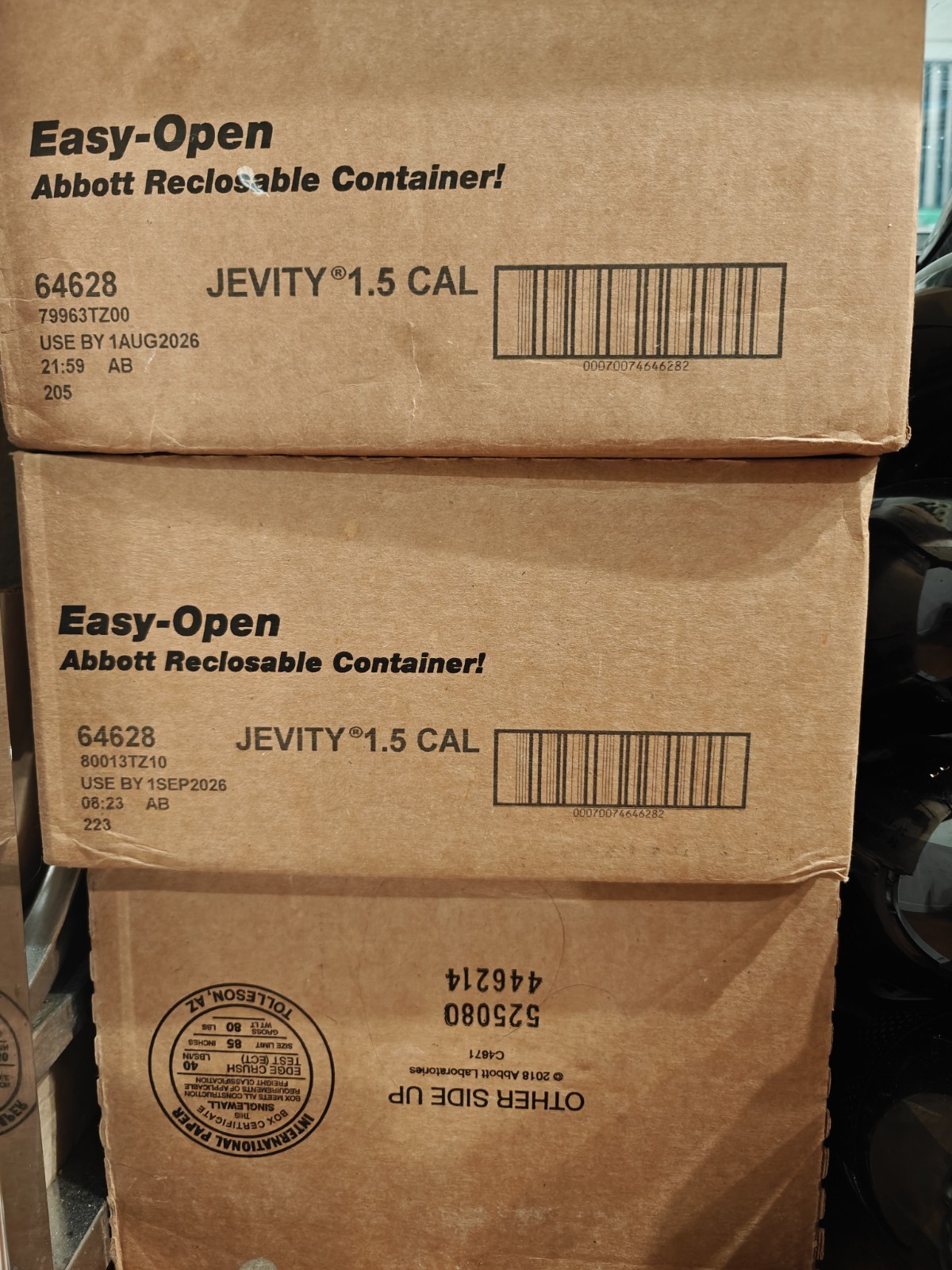 Jevity 1.5 Cal 1 case of 23X 8 fl oz supplement formula tube feeding Expires Aug