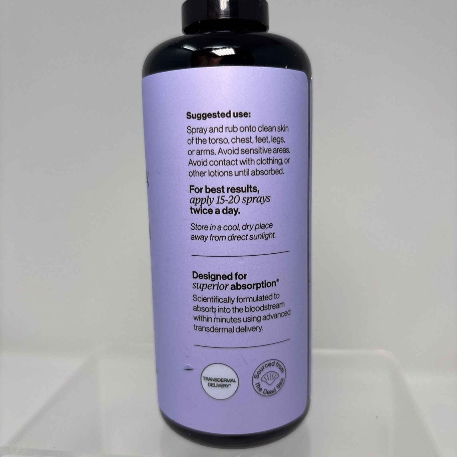 CYMBIOTIKA Topical Magnesium Oil Spray for Body 3.4 Fl Oz