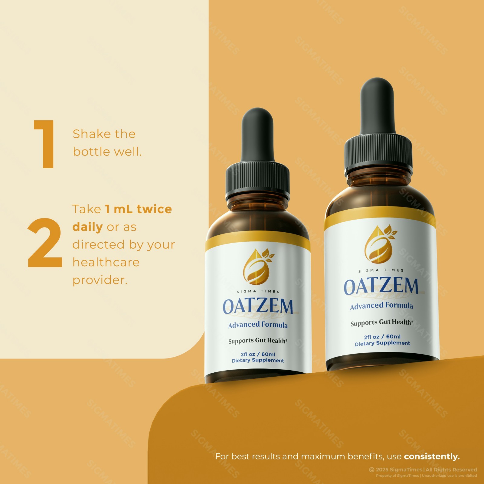 Oatzem Drops, Advanced Liquid Supplement for Weight Loss & Metabolism (30 serv)