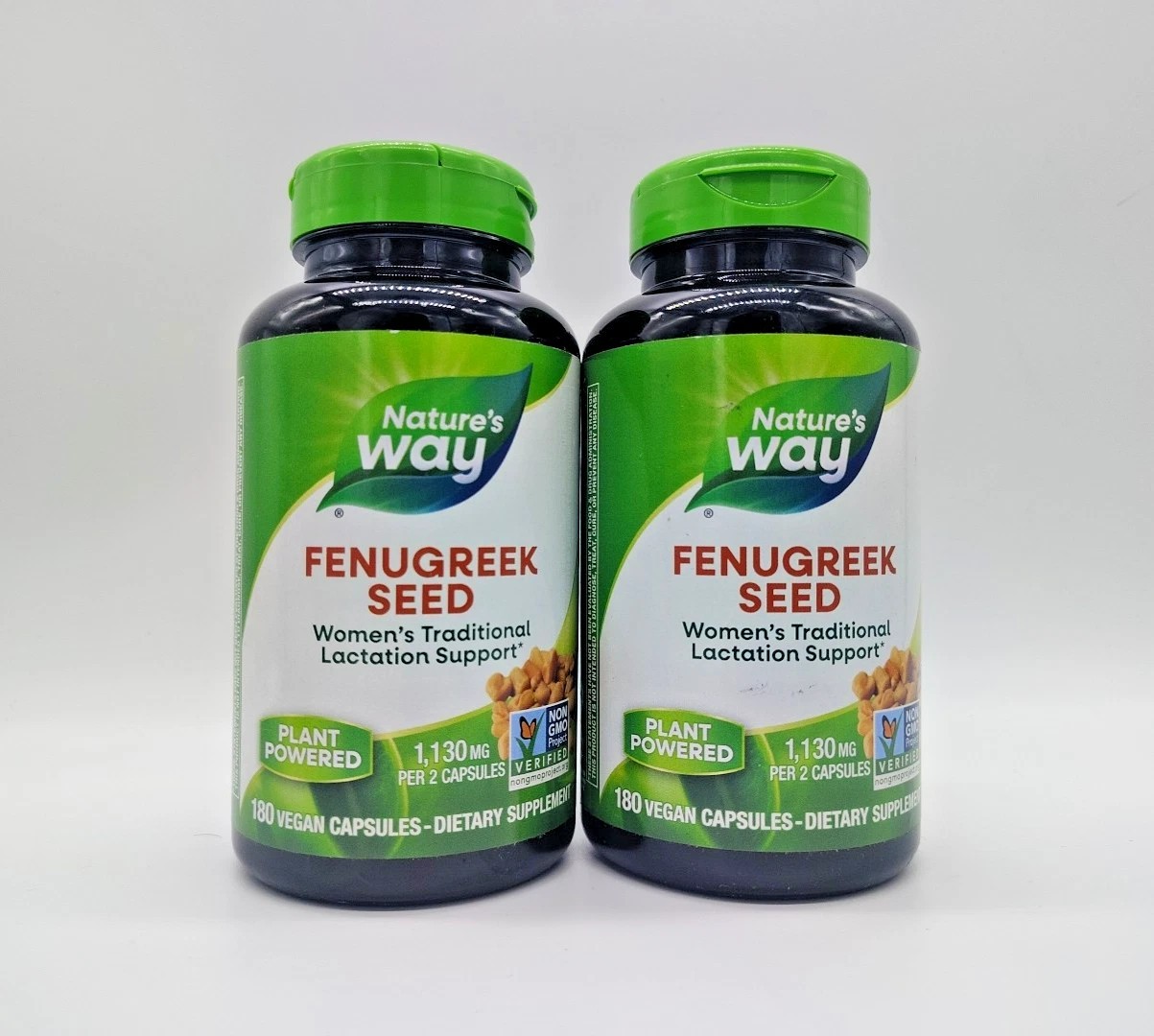 (2 X 180) PACK 360 CAPSULES NATURE’S WAY FENUGREEK SEED Herbal Supplement Womens