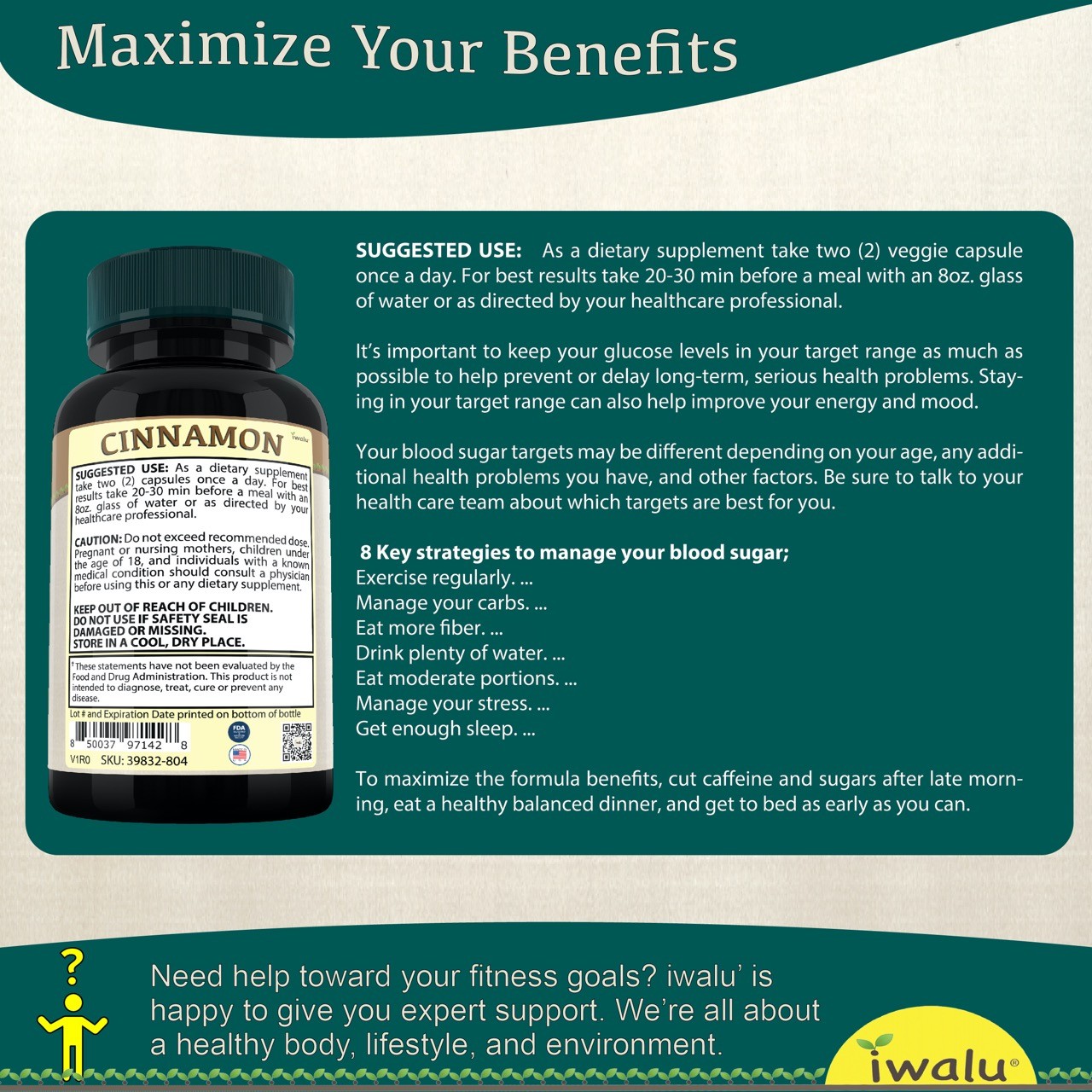 Best Ceylon Cinnamon Tablets, IWALU (Official) *FREE SHIPPING