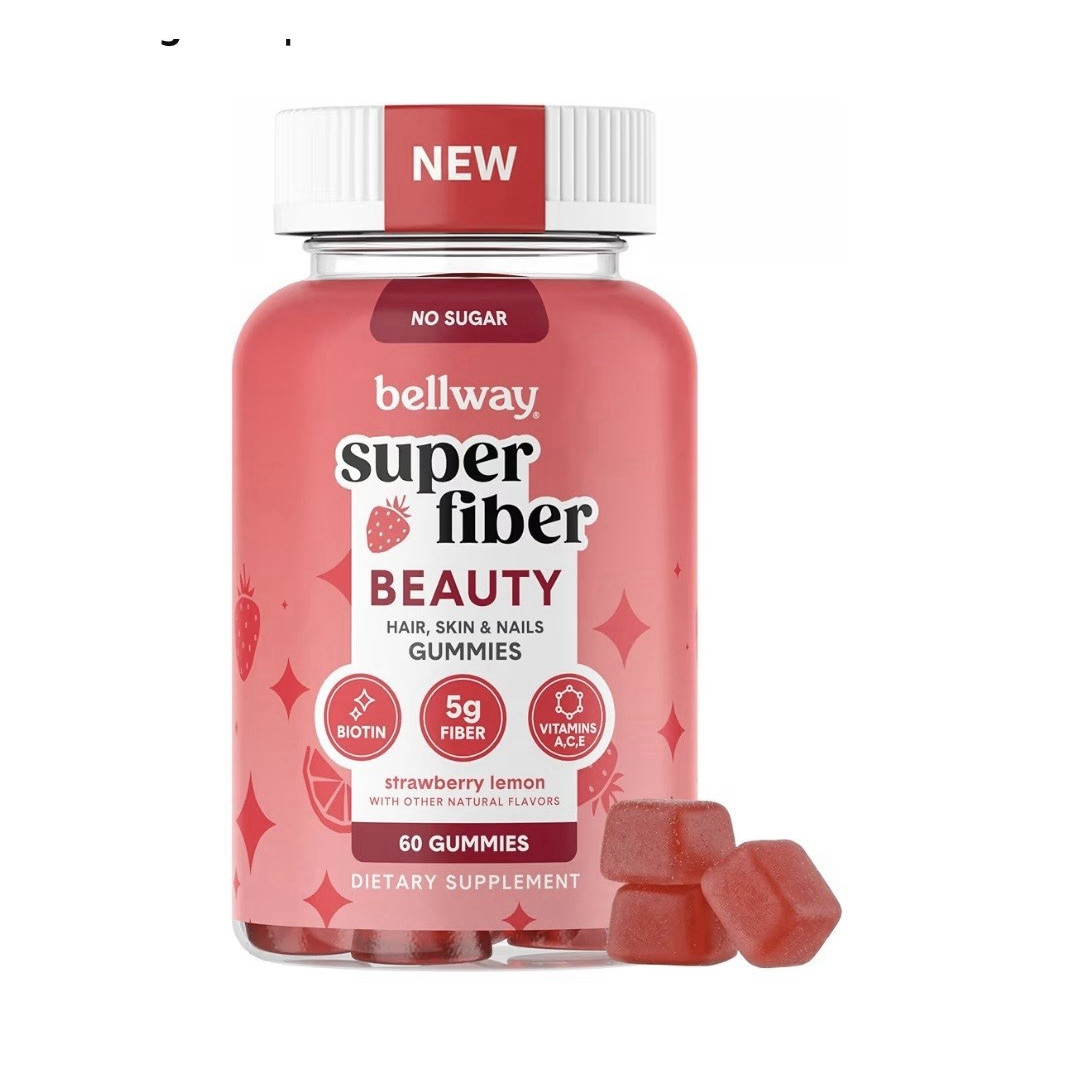 bellway Super Fiber Beauty Hair Skin Nails Gummies No Sugar 60ct