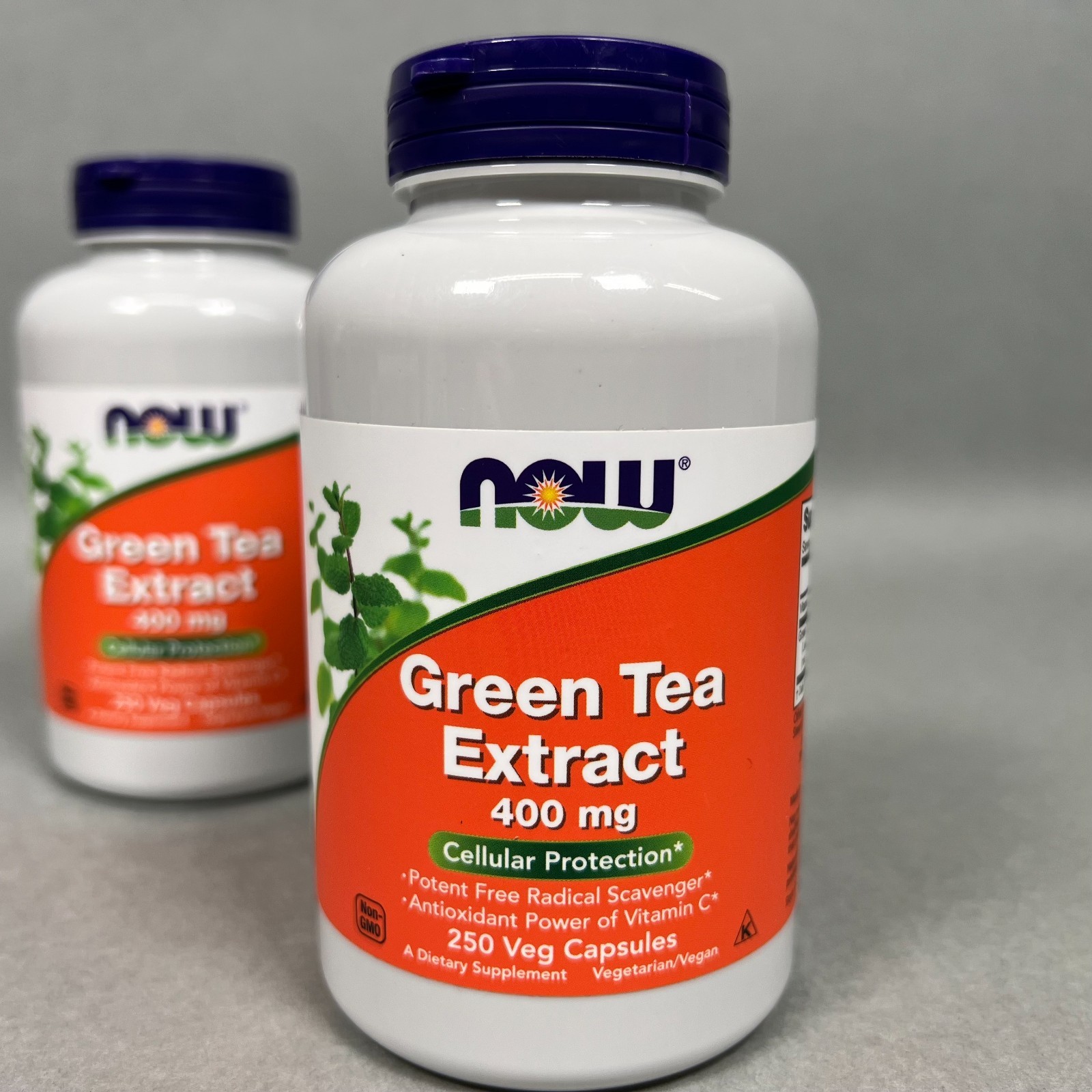 2 Pack NOW FOODS Green Tea Extract 400 mg 250 Veg Capsules LOT (500 Total) 2027