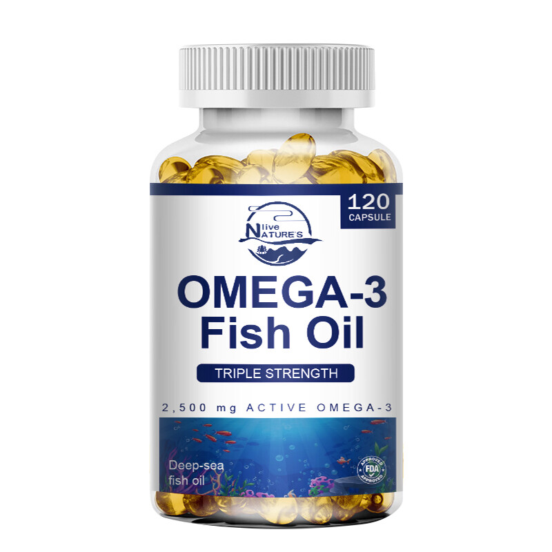 Omega 3 Fish Oil 120 Capsules 3x Strength 2500mg EPA&DHA,Highest Potency NEW