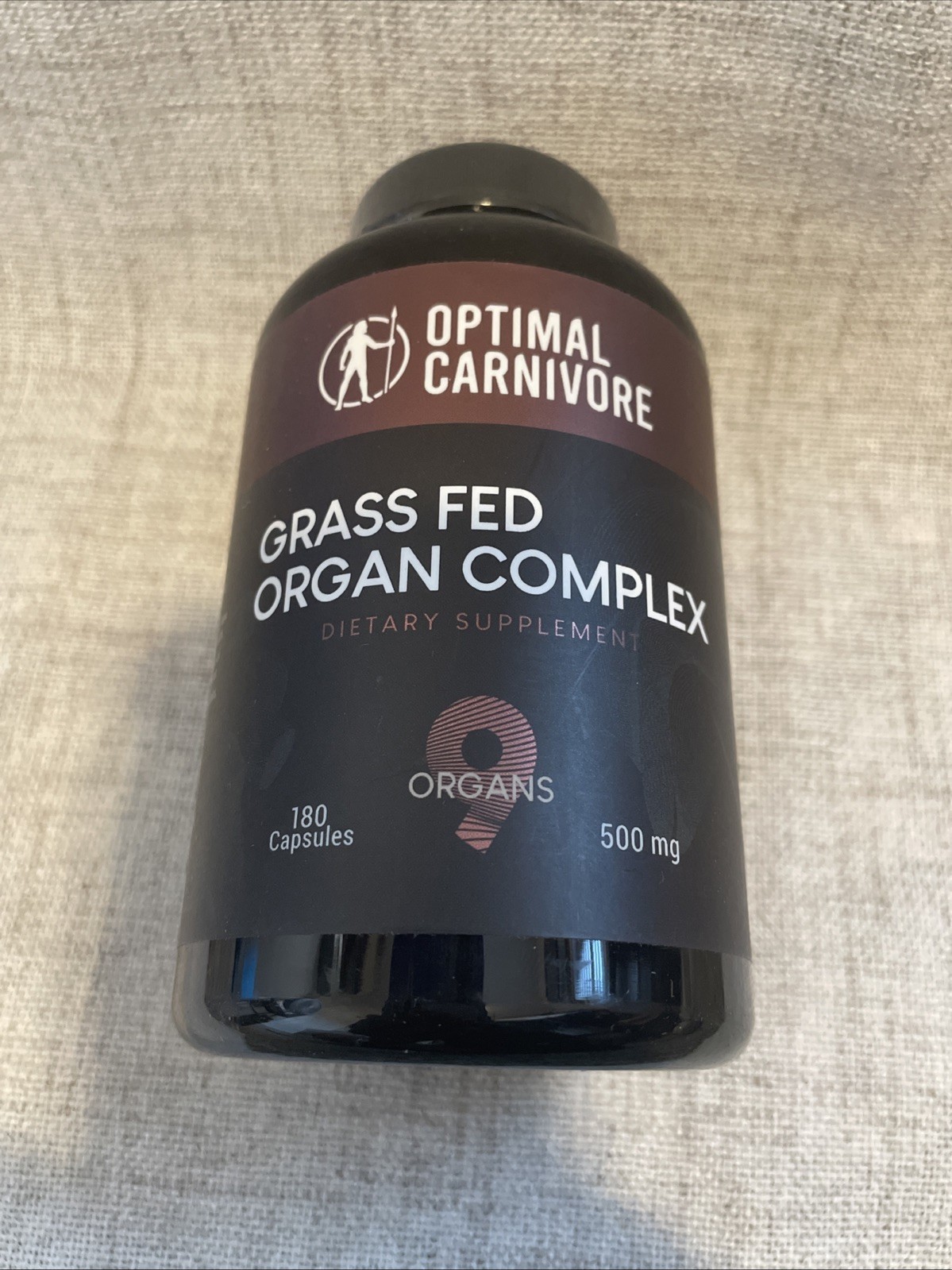 Optimal Carnivore Grass Fed Organ Complex Liver Brain Heart 500mg 180 Capsules