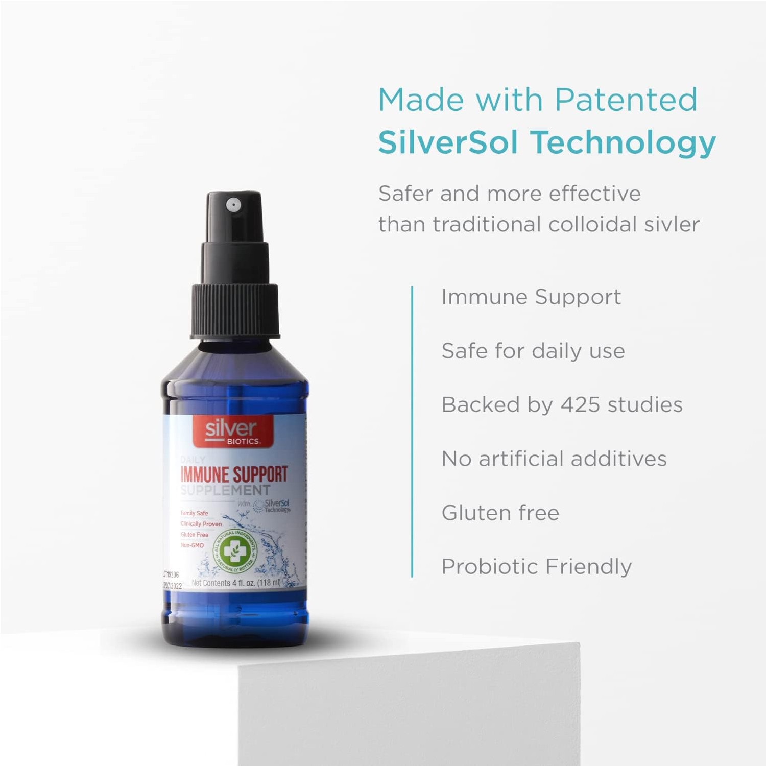 American Biotech Labs Silver Biotics, Ultimate Immune System Support,4 Fl Oz