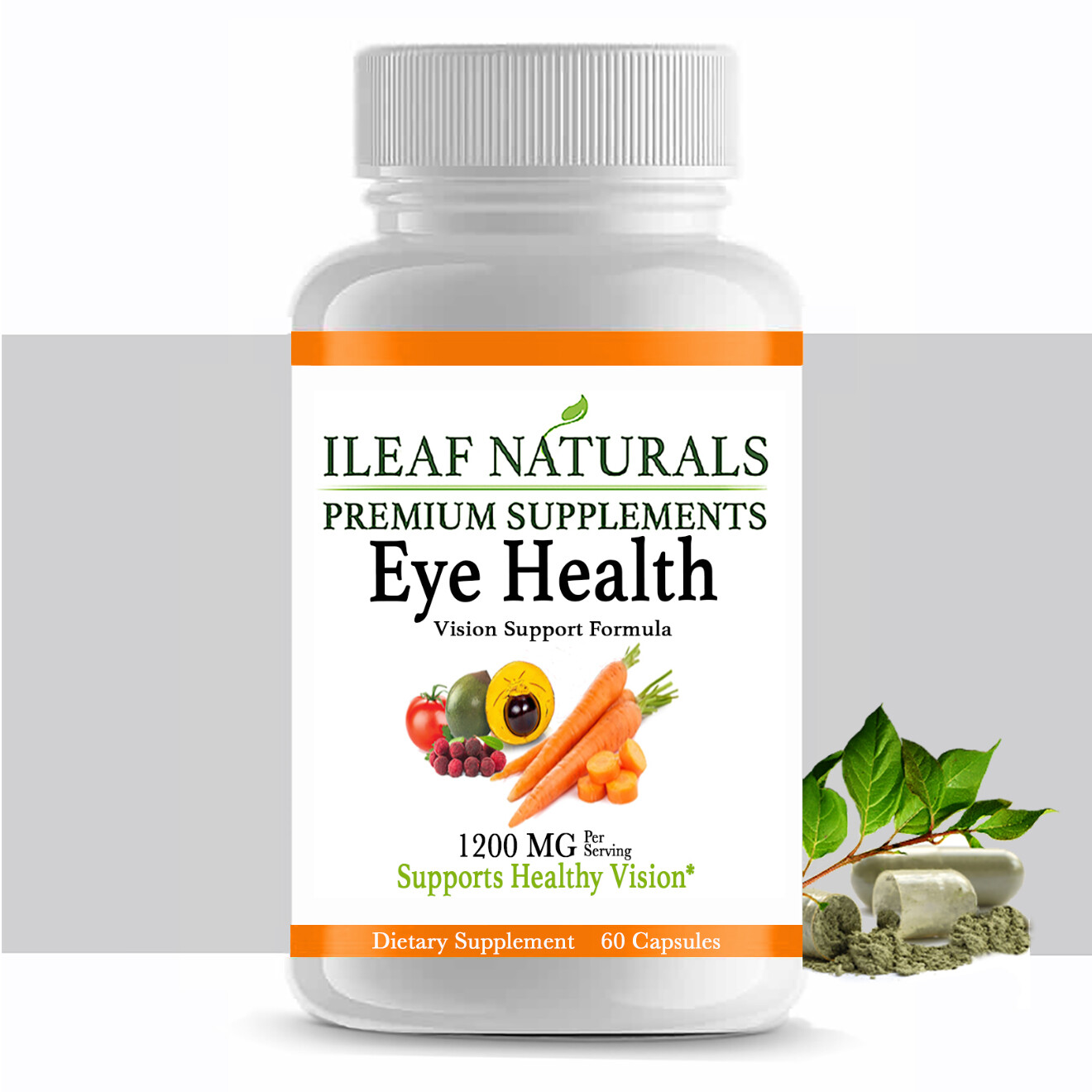 iLeafNaturals Eye Health Support 1200 MG – 60 Veggie Capsules