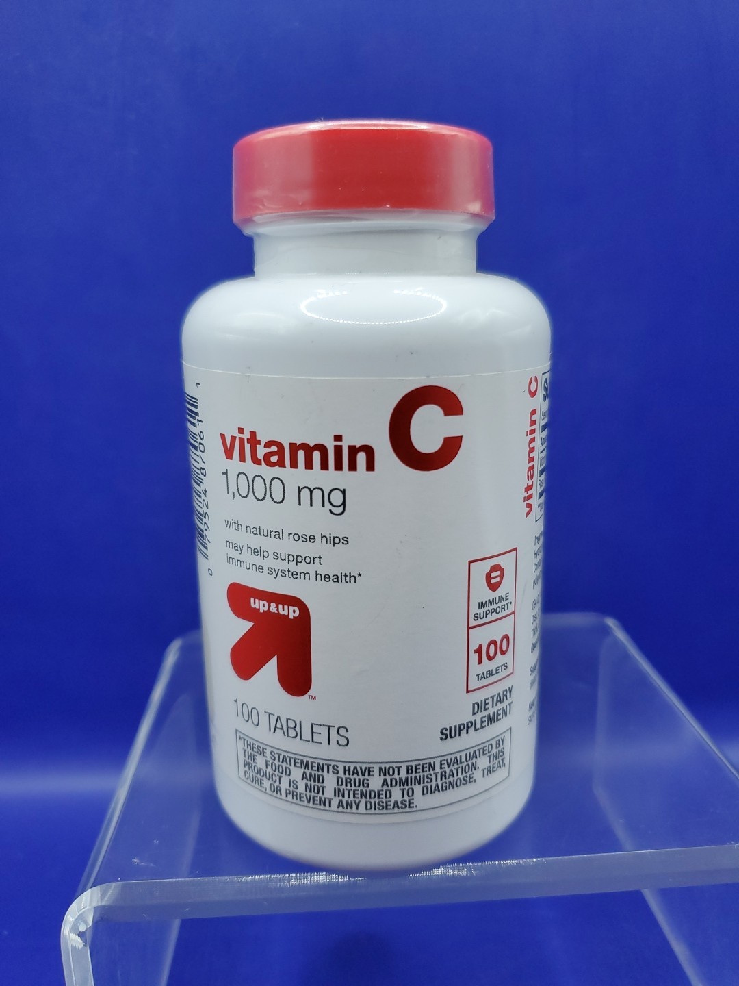 Up & Up Vitamin C 1000mg Natural Rose Hips Immune Health 100 Tablets Exp 02/27
