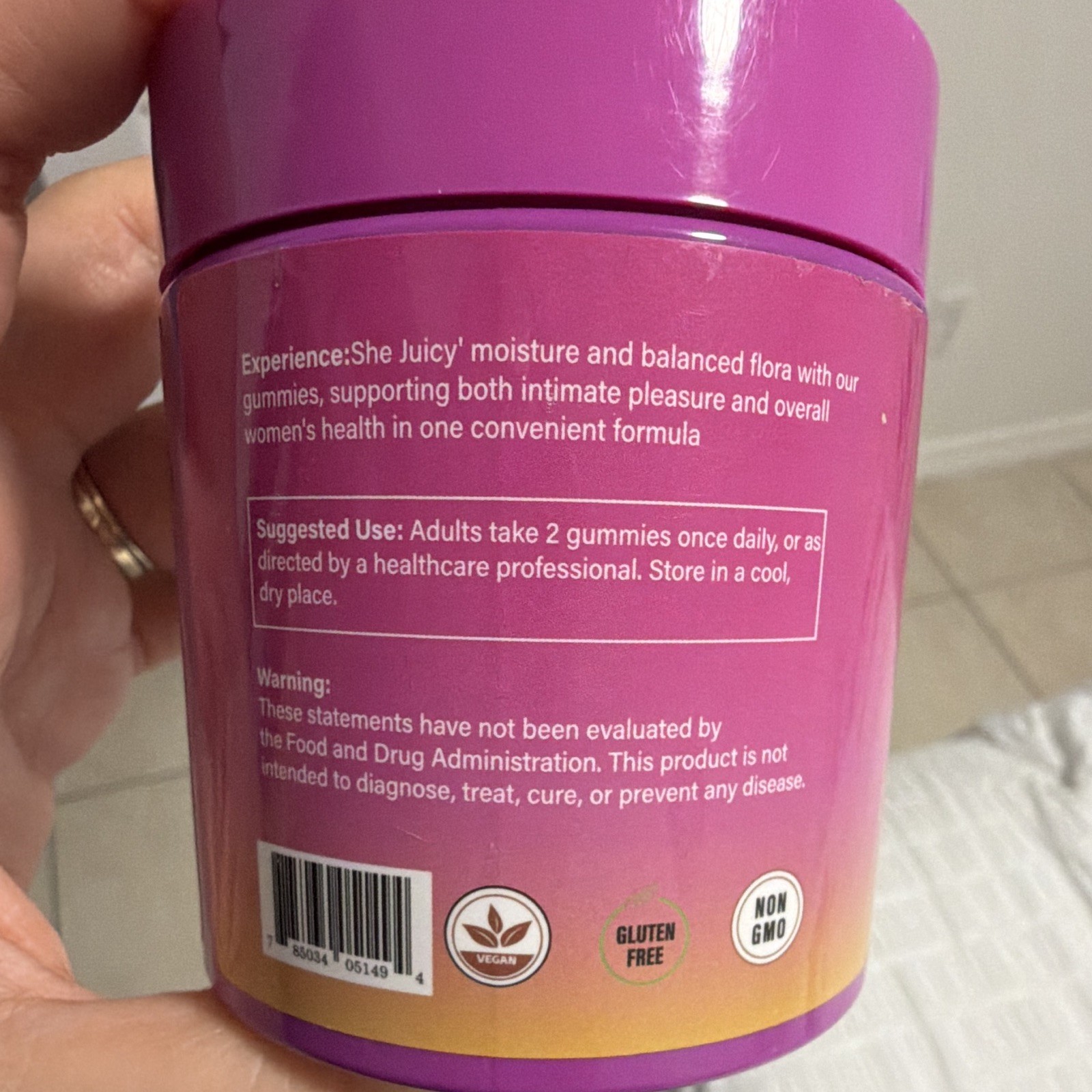 Leefar Women’s Probiotic + Slippery Elm Gummies Vegan Pineapple 60 Exp 07/2028
