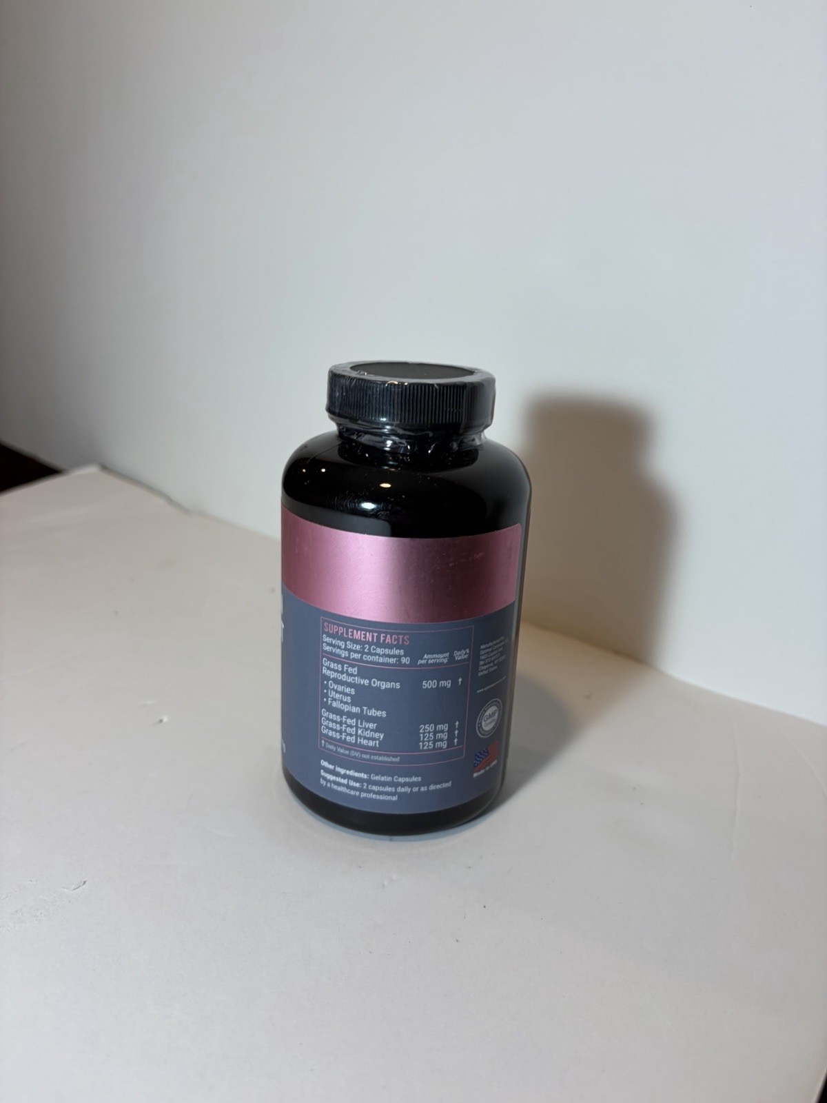 Goddess Vitality Beef Organ Supplement for Women 500 mg Capsules