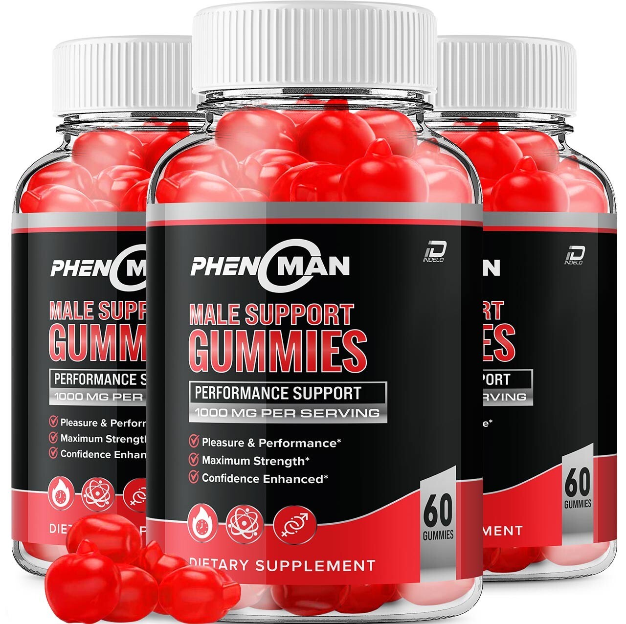 (3 Pack) Phenoman for Men Gummies – Pheno man Support Muscle Growth…