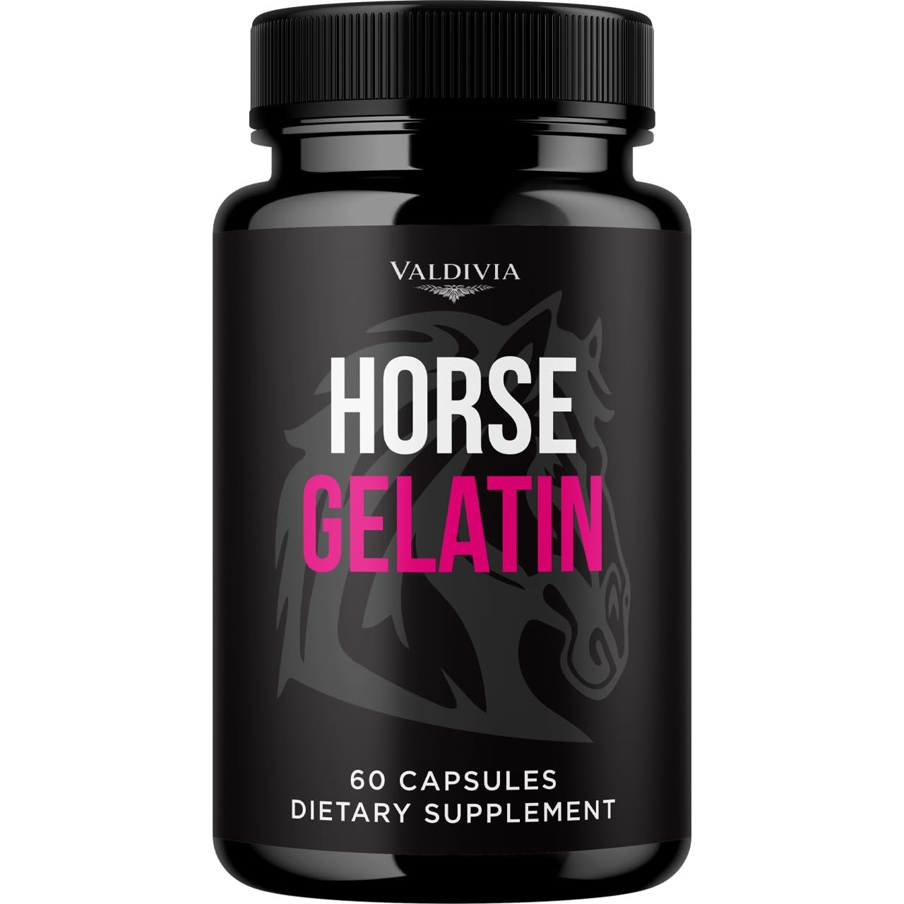 Horse Gelatin Supplement Capsules Joint Skin Collagen Hair Support 1 Pack 60Ct