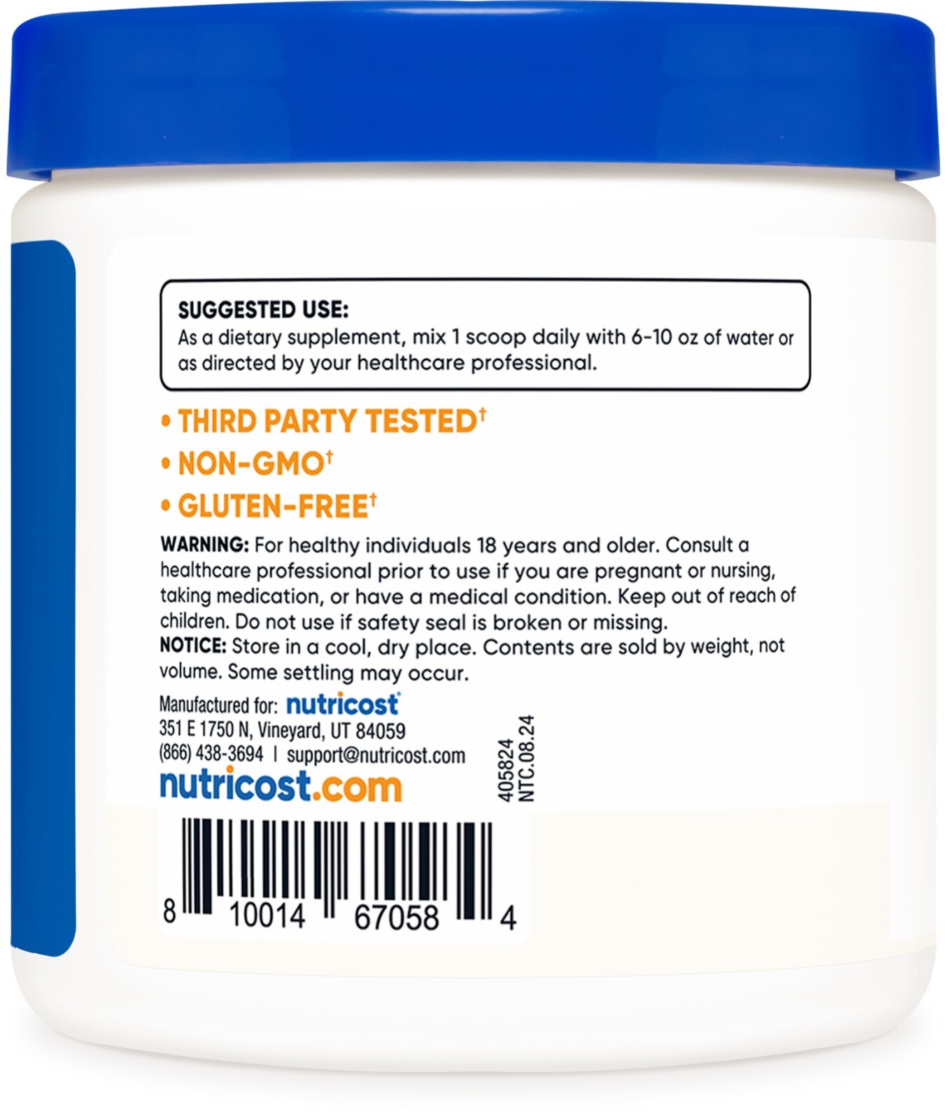 Nutricost Beta Glucan Powder 100 Grams (140 Servings)
