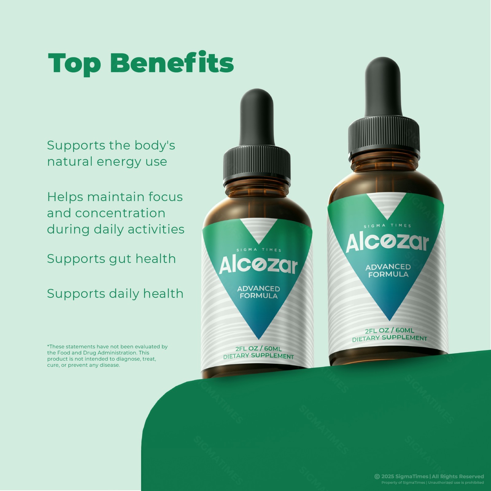 Alcozar Drops, Natural Liquid Supplement, Health & Balance Wellness (30 servs)