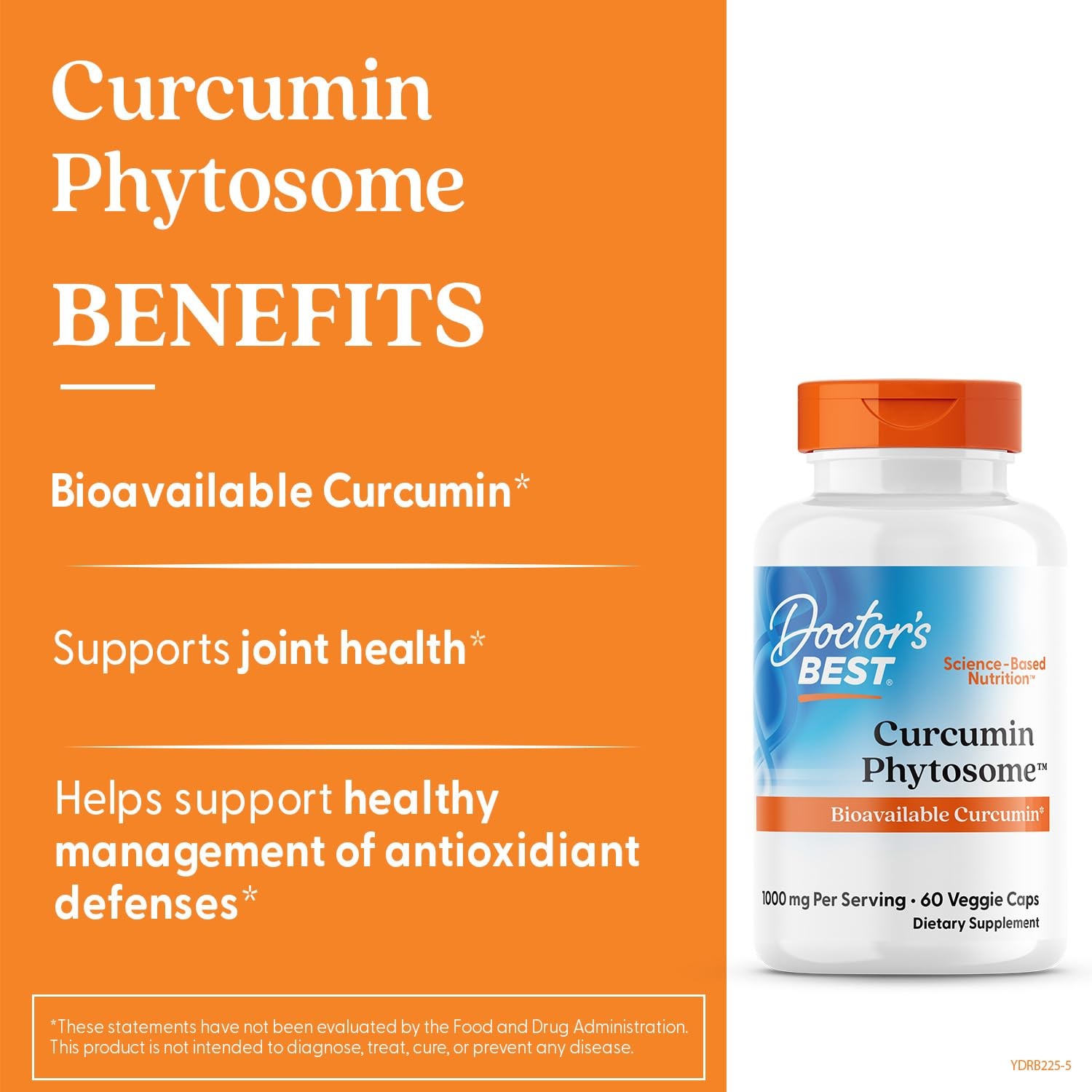 Doctors Best Curcumin Phytosome Supplement for 60 Count (Pack of 1), No Color