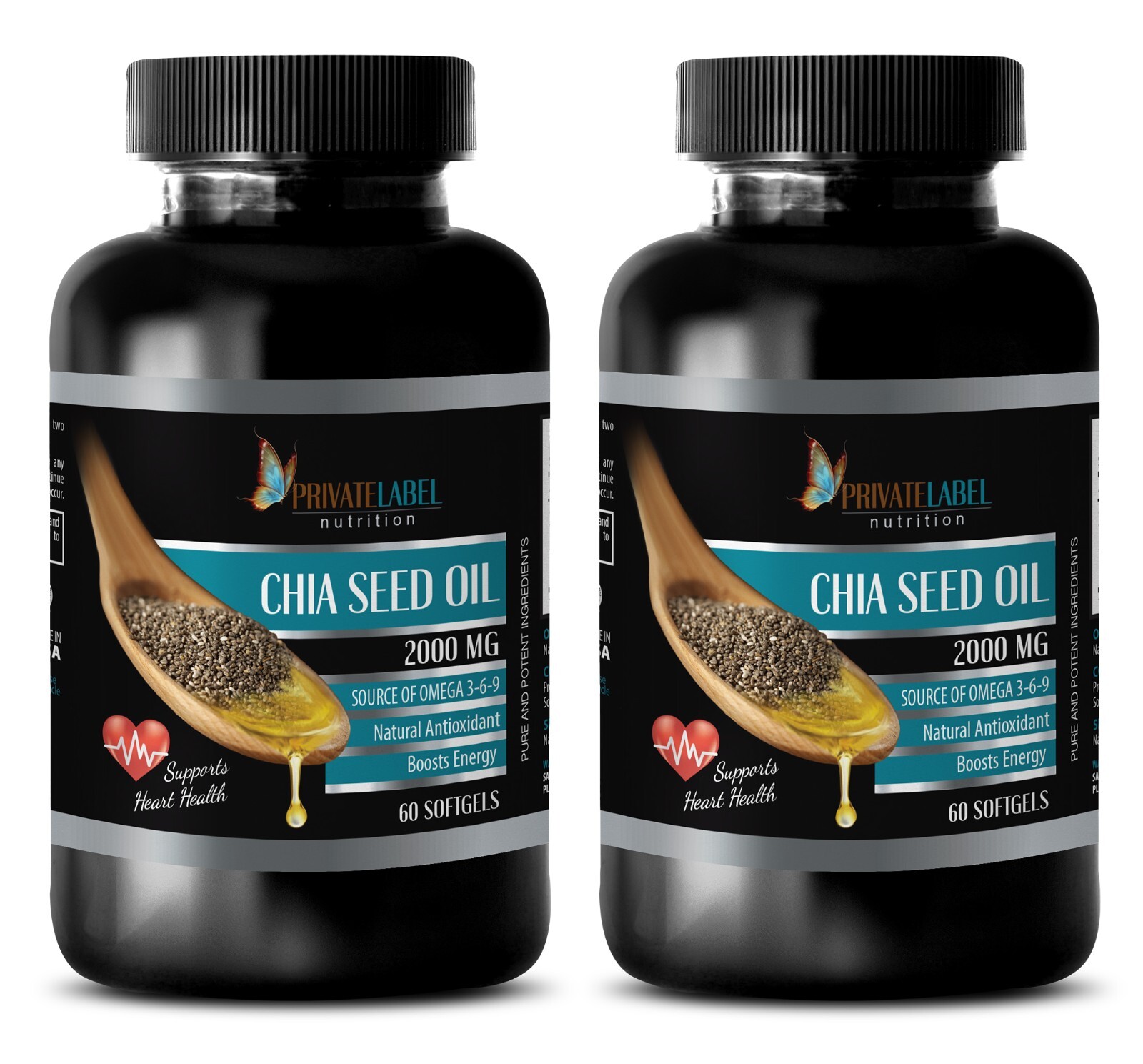 Acne scar solution – CHIA SEED OIL – Healthy joint support 2 Bottles 120Cap