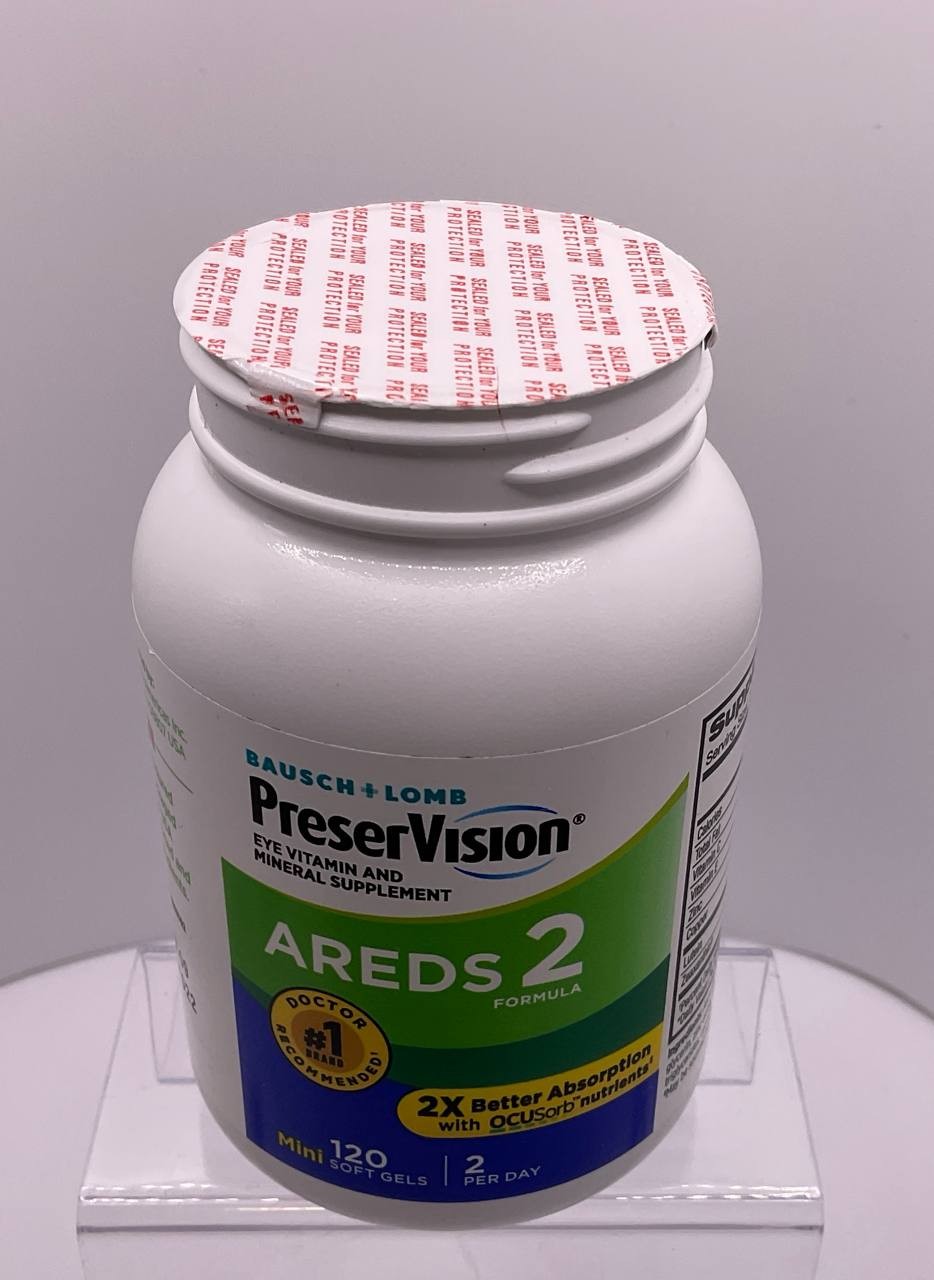 Bausch + Lomb PreserVision AREDS 2 Eye Vitamin Mineral Supplement 120 Soft Gels