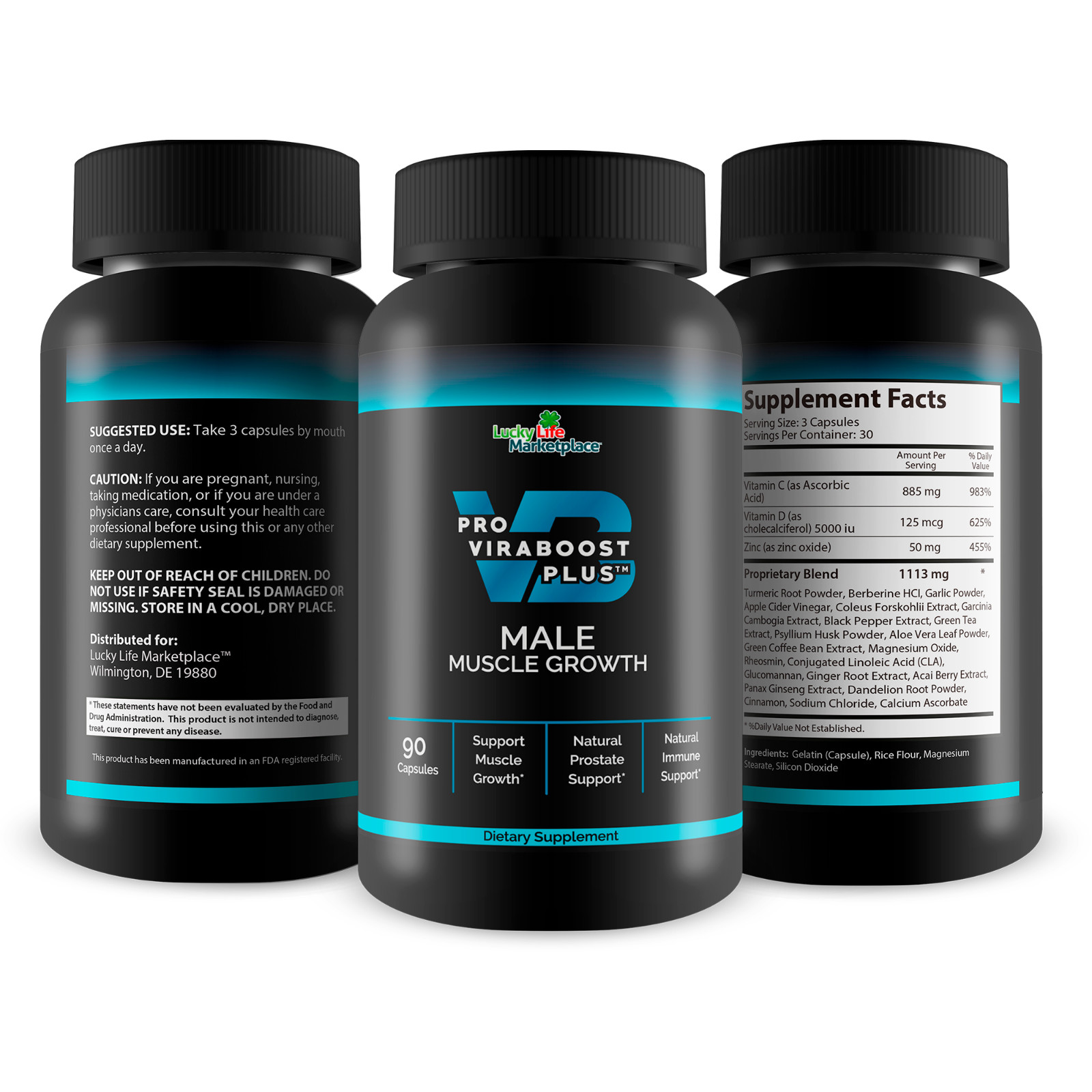 Pro VB Viraboost Plus – Male Prostate Support Supplement – Zinc & Vitamin D
