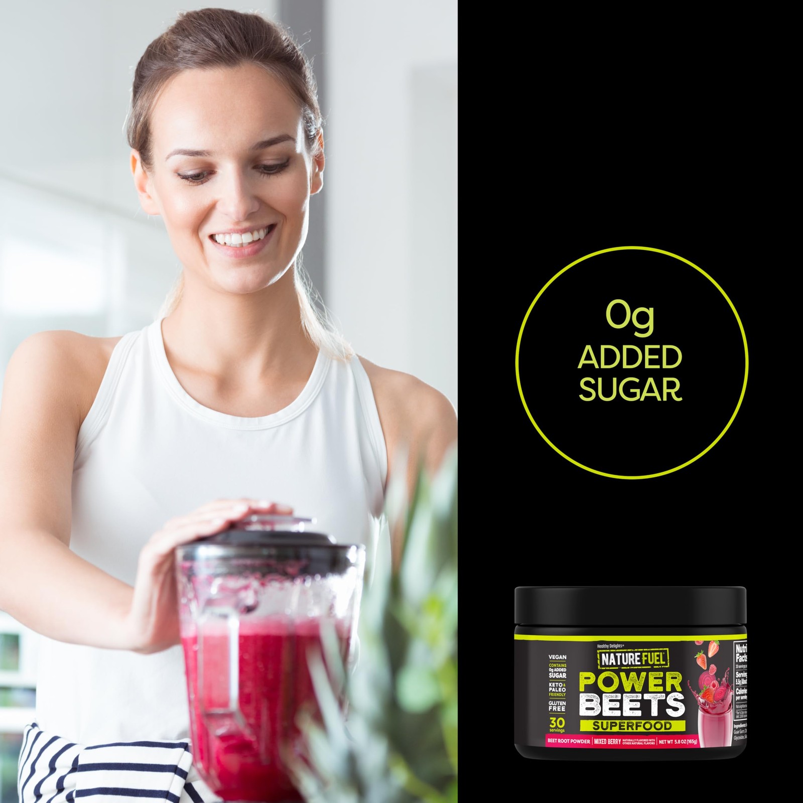 Nature Fuel Power Beets – Super Concentrated Non-GMO Beet Juice Powder –