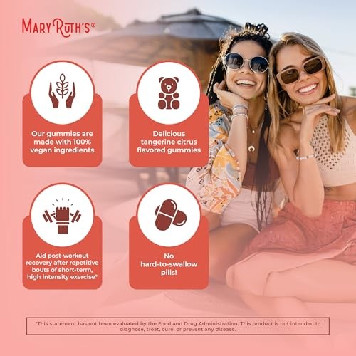 MaryRuth’s Creatine Gummies | 3g Creatine | Tangerine Citrus | Vegan, Sugar Free