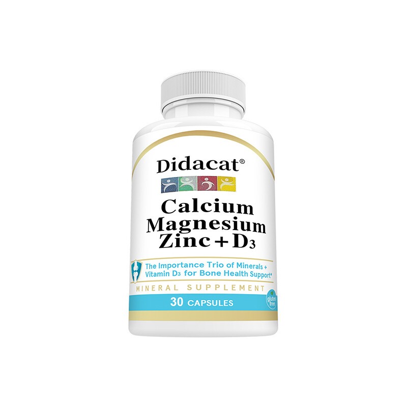 Magnesium Zinc Calcium Vitamin D3 Capsules For Bone Muscle Immune Health